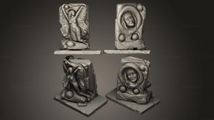 Miscellaneous figurines and statues (head and figure, STKR_0015) 3D models for cnc